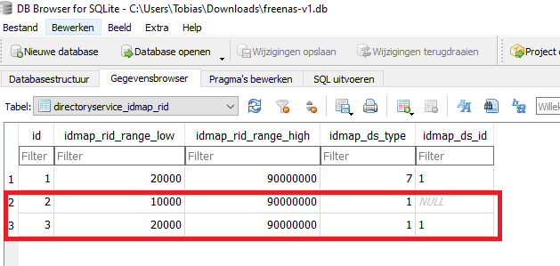 Sqlite explorer for directoryservice_idmap_rid